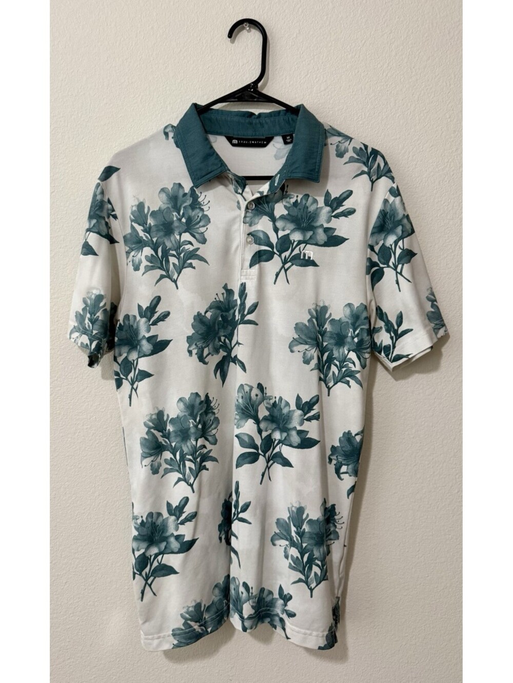 Travis Matthew Golf Polo | Floral Palm Lightweight & Breathable | Size M